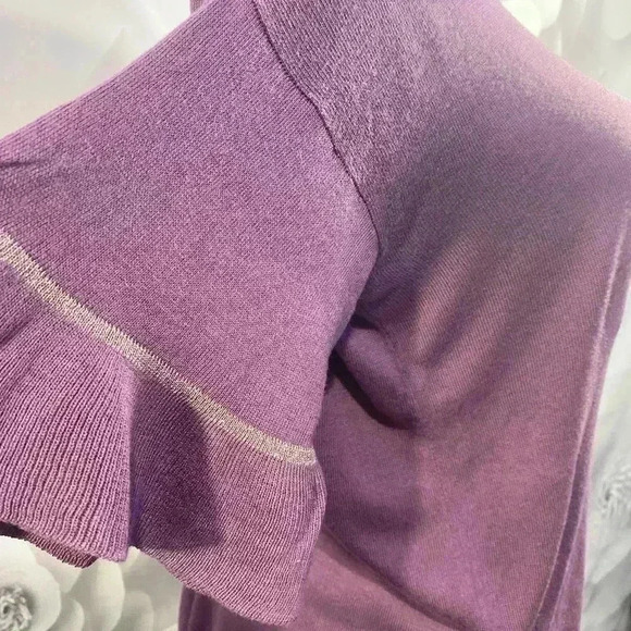 APT 9 Womens Maroon Flared Sleeve Blouse - Picture 6 of 7